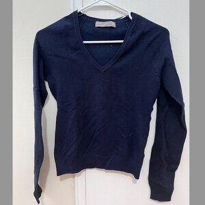 Zara Navy Blue Vneck Knit Sweater